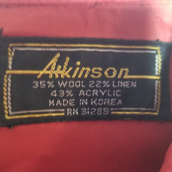 Vtg Atkinson Mens Wool Blend Plaid Flannel Shacket Sz S - Picture 3 of 6